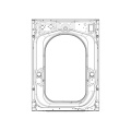 Front Housing - 140010756561 Front Panel Cabinet Silver Wd [Electrolux Aeg]